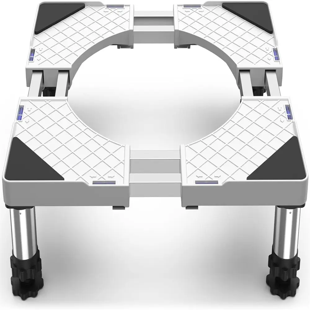 Fridge Base Stand, 4 Heavy Duty Feet Dual Tube Adjustable Multi-Functional Base Stand for Dryer Refrigerator Washing Machine, Max Load 881 LB (400 KG)