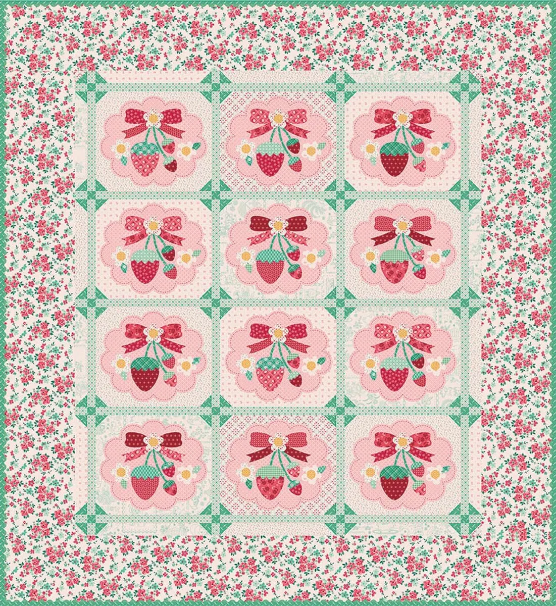 Strawberry Crush Sew Along Quilt Kit