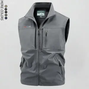 Men's Vest Jackets Windproof Light Soft Shell Vests Sleeves Sporty Sleeveless Jackets Men's Golf Vests Spring
