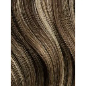 14" Ash Brown Highlights Hair Topper & 12” Halo® Bundle (215g)