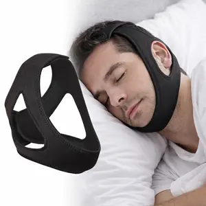 Anti Snoring Chin Strap for Men & Women, Adjustable Airflow Jaw Support Strap to Keep Mouth Closed, Breathable CPAP Chin Strap for Sleep Apnea, Dry Mouth & Snoring Relief