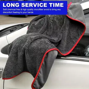 Extra Large Microfiber Car Drying Towel with Twisted Loop Design, Super Absorbent Thick Material for Cars Trucks Boats, Quick Drying No Water Streaks, Professional and Detailing Cloth, Car Wash Towel