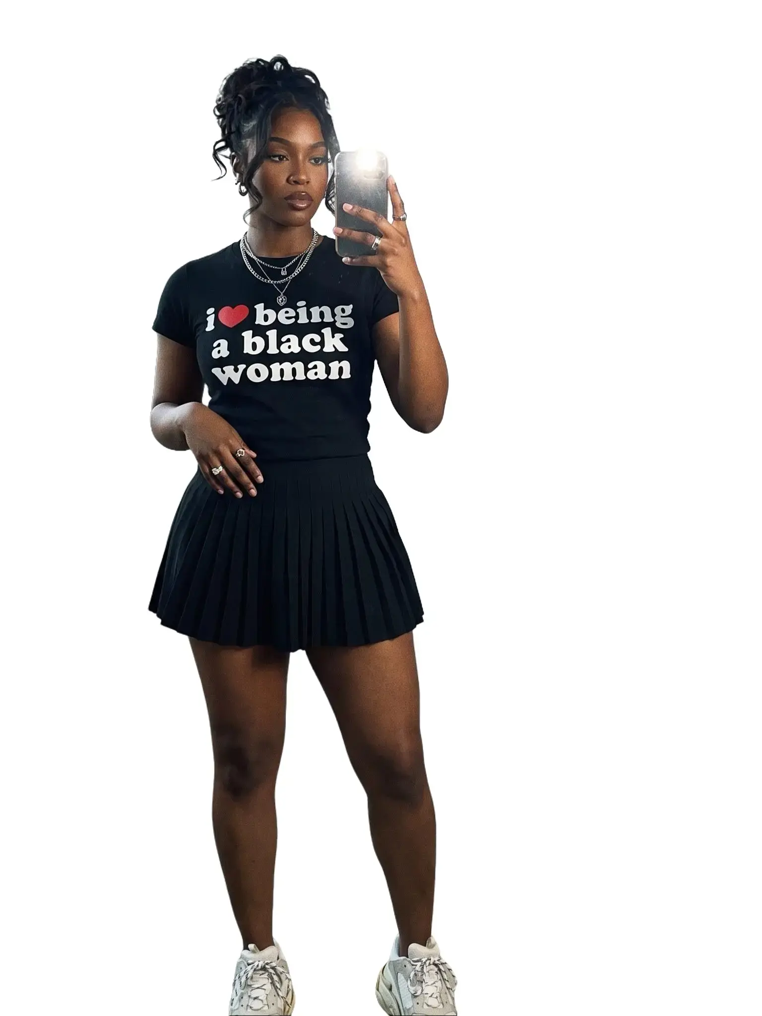 I love being black woman T-shirt-unisex cotton tee, gift ideas for man, for woman,Black-Hoodie-front Black-Sweatshirt-front