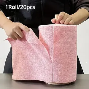 Hand-Tear Towel Roll, Thick Dual-Use Microfiber Roll, Tear-Off Cleaning Cloth, Soft Cleaning Towel, Microfiber Cleaning Towels, Microfiber Cleaning Cloths, Durable & Convenient Cleaning Tool, Durable Cleaning Supplies