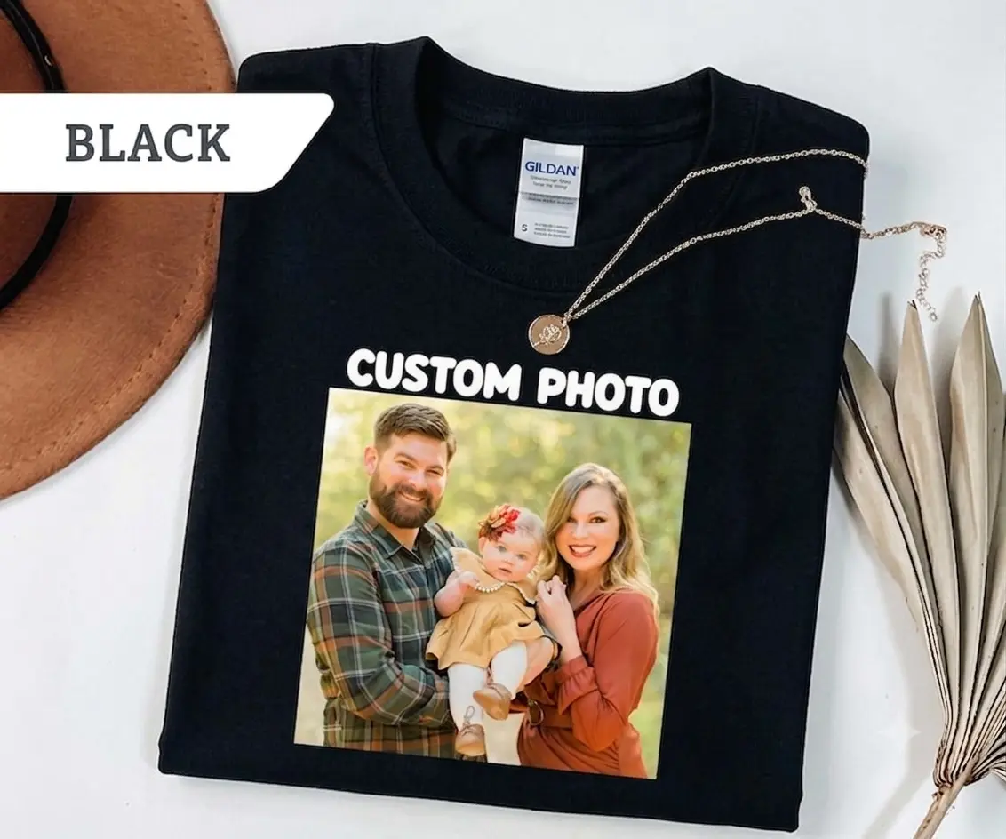 ( Please Message Us with Your Image Before Purchase) Custom Photo T-Shirt, Personalized T-Shirt, Custom Picture Tshirt, Your Photo Shirt, Family Picture Tee, Logo Image Shirts Gift