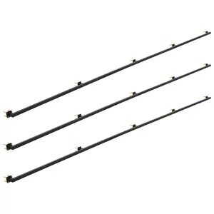 Garvee Heavy Duty Black Metal Stair Railing - Industrial Wall Mounted Handrail with 500lbs Load Capacity - Modern Safety Support for Indoor & Outdoor Stairs, Home, Loft, Porch, Deck, Garage, Patio