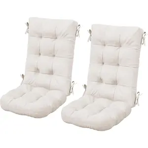 SERWALL HDPE Outdoor Rocking Chair Cushion Set of 2 Memory Foam Cushion