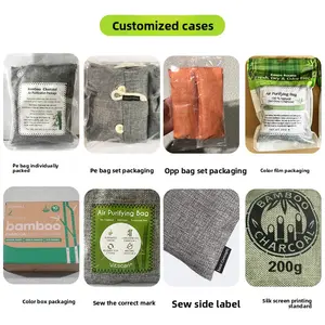 Amazon Cross-Border Bamboo Charcoal Bag New Car Home Car Dual-Use Deodorizing Carbon Bag Activated Carbon Formaldehyde Removal Bamboo Charcoal Car Carbon Bag