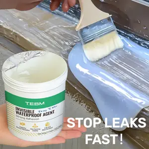 Waterproof Sealant, Waterproof Sealant with Brush, Multipurpose Clear Leak Proof Sealant, Sealant Suitable for Bathroom, Roof and Wall Repair