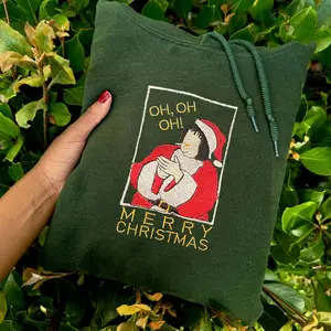 Gavin and Stacey - Nessa - Oh Oh Oh, Merry Christmas Embroidered Sweatshirt, Christmas Embroidered Hoodie Sweatshirt, Funny Christmas Gifts