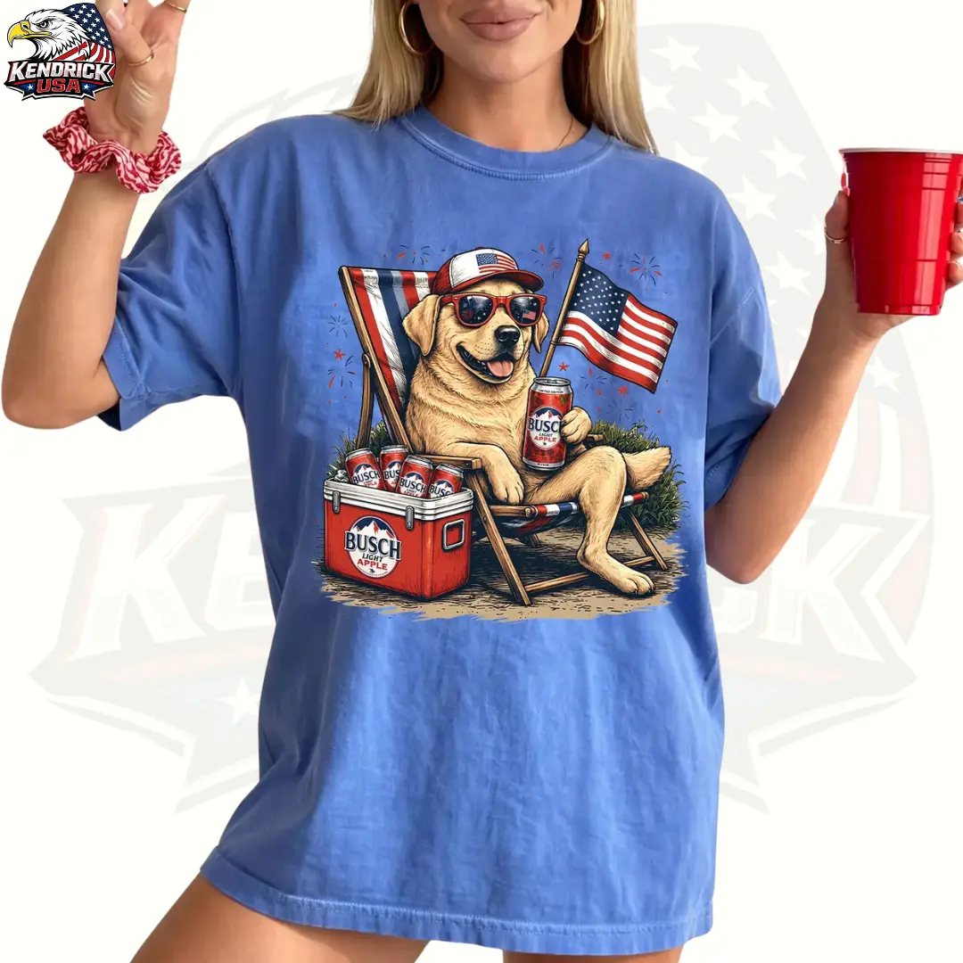 Retro Labrador Retriever Drinking Bapple Shirt, Funny Animal Comfort Colors Tee, Patriotic Dogs Shirt, B Apple Lover Dog Shirt