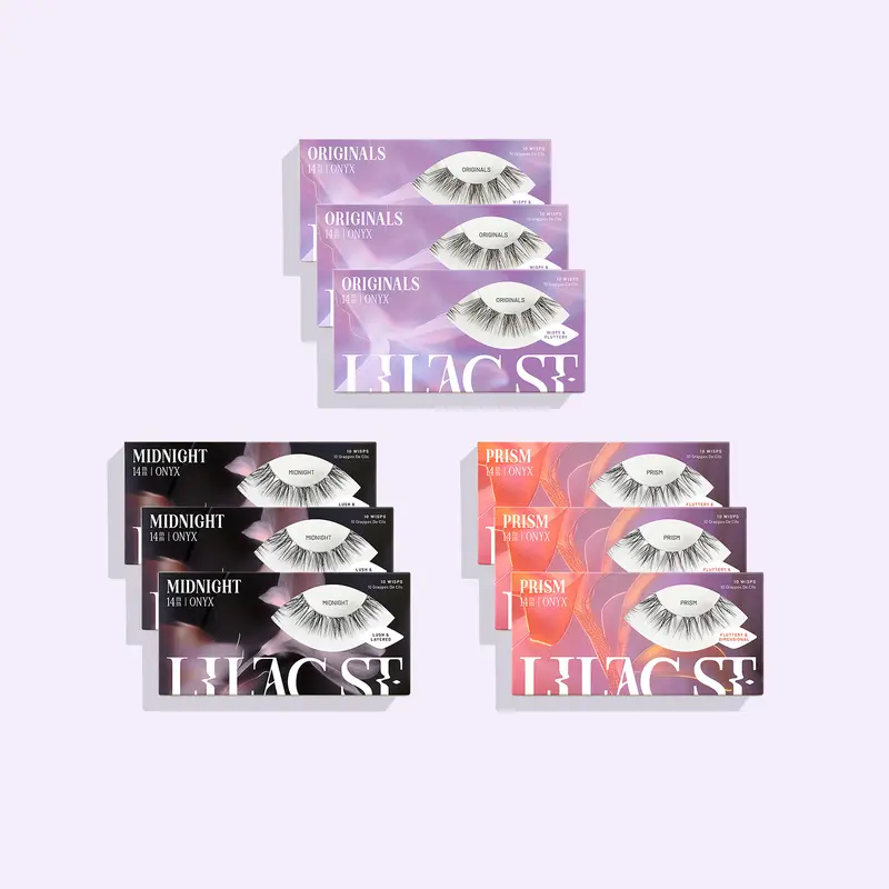Lilac St. Lash Styles 3 Pack, Midnight, Prism and Originals, Wispy, Fluffy and Dimensional Looks, Multi-Day Wear