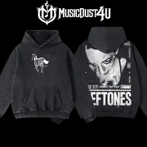 MusicDust4U Deftones - Around the Fur Hoodie 100% Premium Cotton 230gsm Washed Unisex Classic Fit Menswear Comfortable