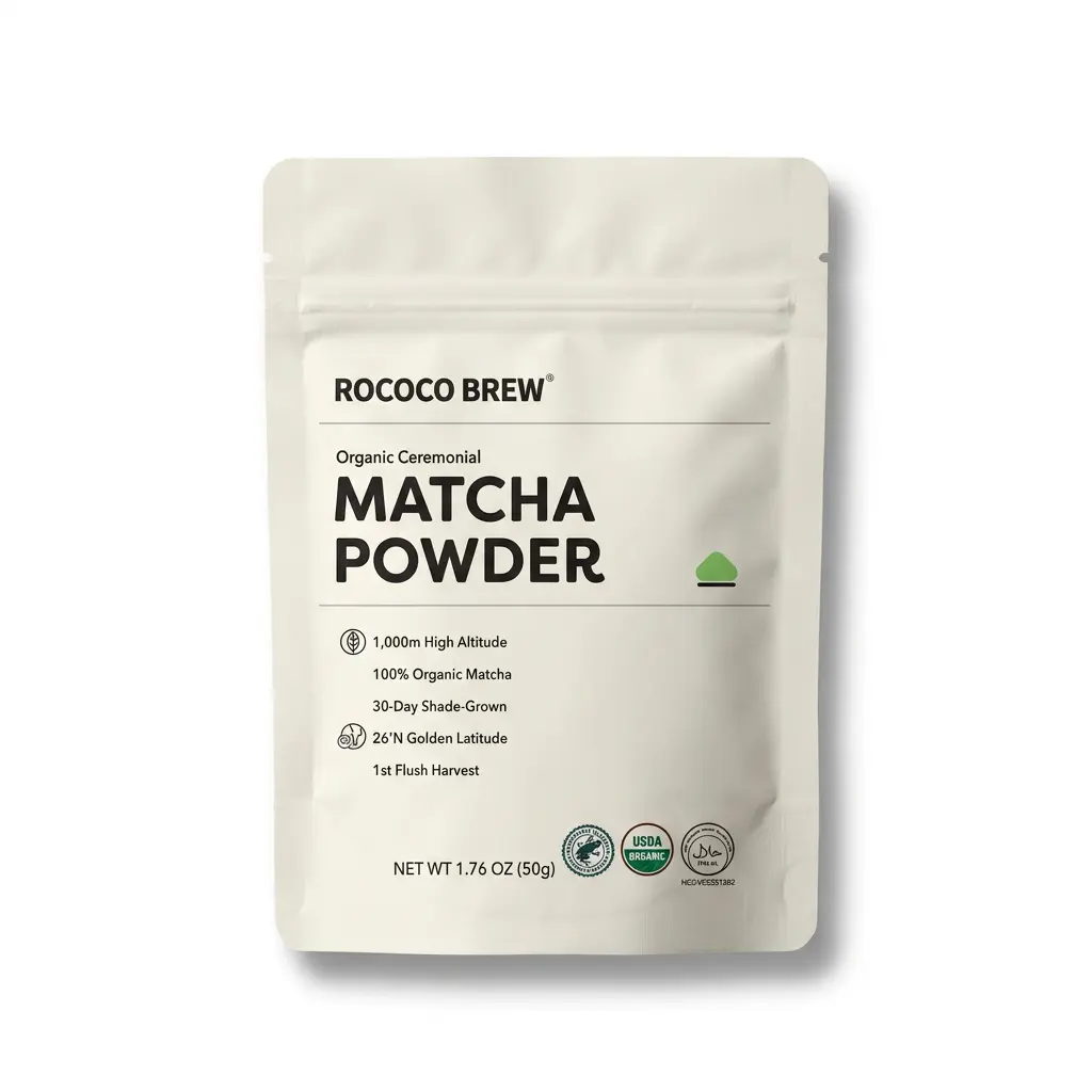 ROCOCO BREW Organic Ceremonial Matcha Powder, 100% Organic Matcha Green Tea Powder, 1.76 oz / 50g