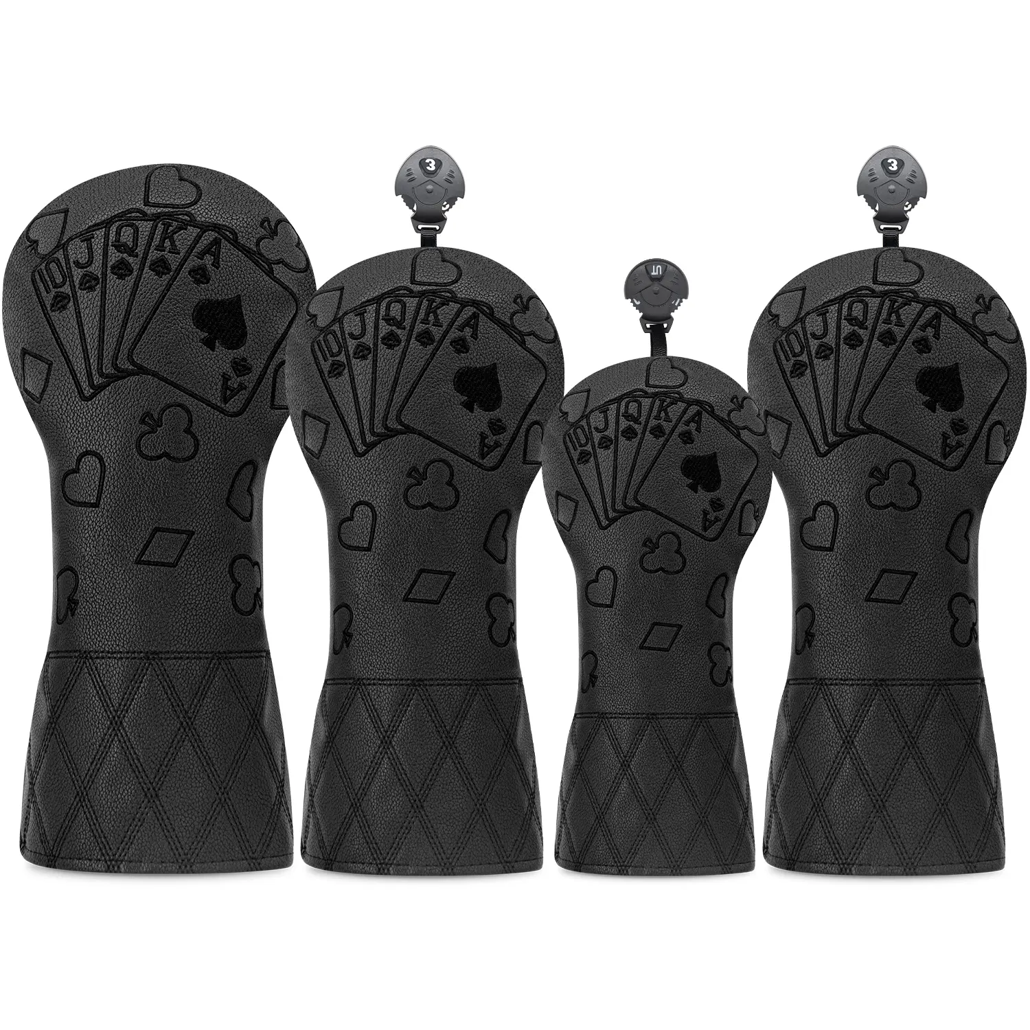 Jqk Embroidered Golf Club Head Covers, Golf Accessories, Golf Gear, Golf Supply, Dust-Proof & Durable Materials, Protects Hybrid Driver, Fairway Wood, Putter, Iron Heads