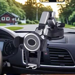 Heavy Duty Truck Dashboard Windshield Phone Holder Mount Anti-Shake Smartphone Stand Adjustable for Cars