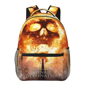 Lightweight Final Destination Bloodlines Backpack Funny Cartoon final.destination Daily Commute Casual Laptop Backpack Hiking Daypack final destination poster storage bag for birthday, anniversary, party gifts