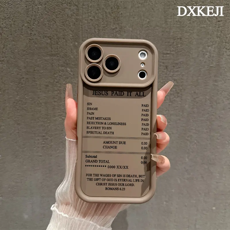 Jesus Paid it All Phone Case for iPhone 17 Pro Max 16 Pro Max 15 Pro 14 13 12 11 Shockproof Lightweight Cover with Protection Protective iphone 15 pro max case iphone 13 case drop-proof phone case Cellphone Smartphone