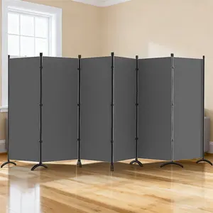 Gaptainer  6 Panel Room Divider,Folding Privacy Panel Screens for Office Home Dorm Separation,Freestanding Patition Screen Fabric Panel Wall