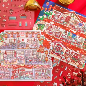 Lucky House Sticker Scenes- Comes with Free Tweezers - Decorate each Room with Stickers