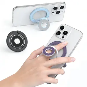 Magnetic Phone Stand, Smartphone Ring, Double-Sided Magnet, Smartphone Stand, Foldable Kickstand, MagSafe Compatible, Foldable, 360° Rotation, Easy to Put on and Take Off, Suitable for gyms, Compatible with iPhone 16, 15, 14, 13