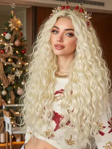 28 Inch Long Curly Hair Extensions, Heat Resistant Fiber, Heat Friendly Synthetic Hair Wigs, No Bangs, Daily Use, Christmas Style, Versatile Holiday Hairstyle