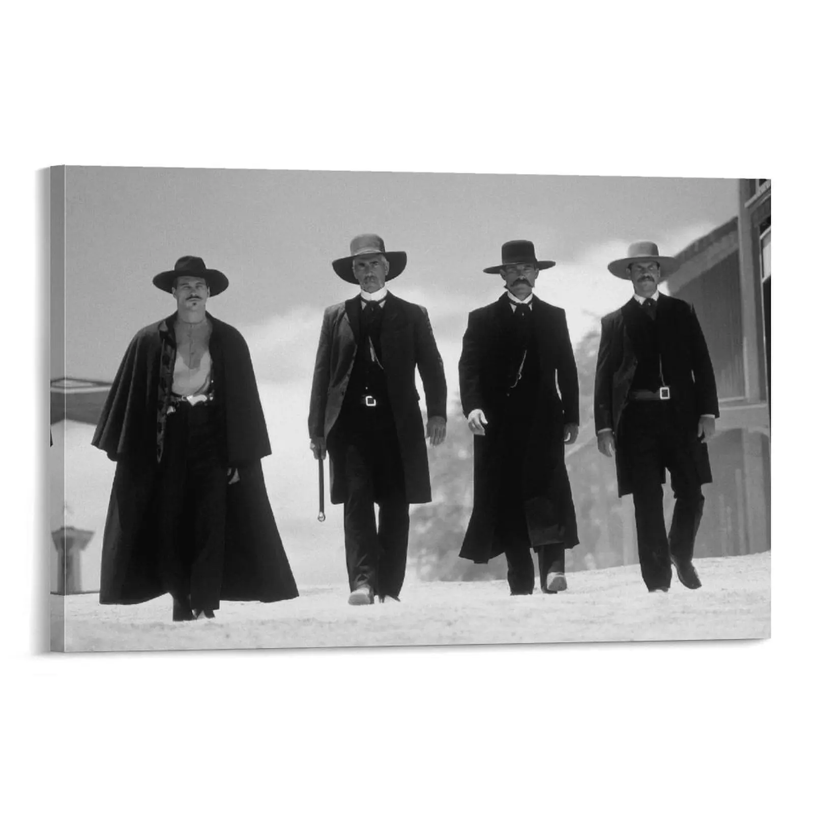 Vintage Tombstone Western Film Poster - Wyatt Earp & Doc Holliday, Bright Colors, Retro Cowboy Vibe, Funky Bohemian Minimalist Art, Indoor Display Home-Office Wall Decor, Ideal Gift, Artistic, Decoration