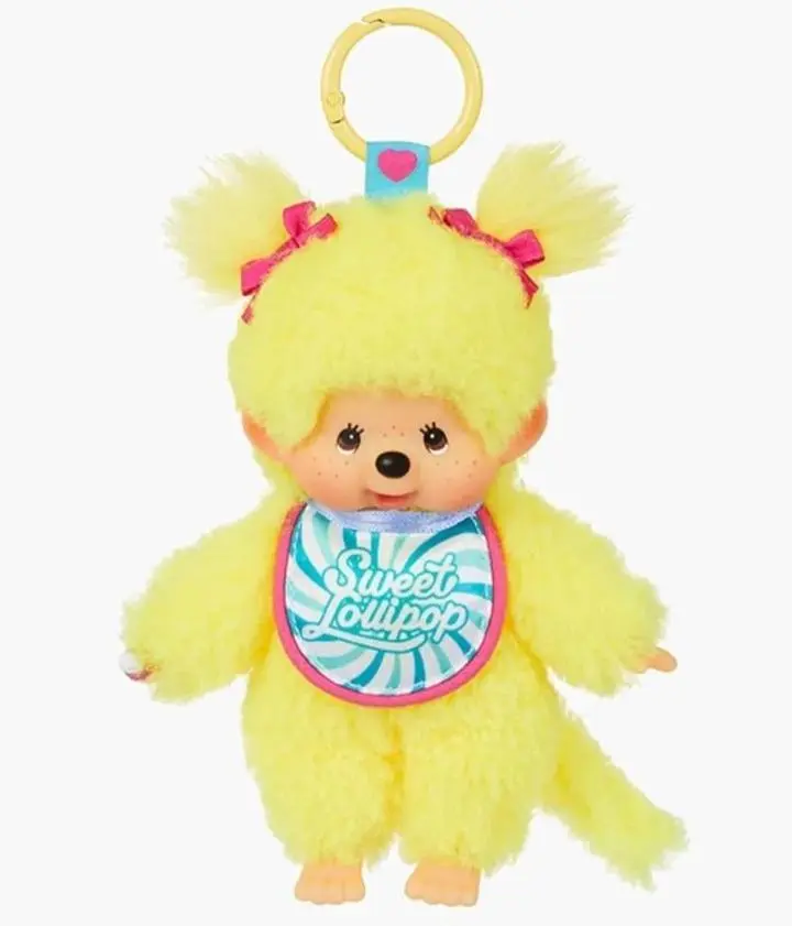 Monchhichi - 6 Inch Keychain (Sweet Lollipop) - Yellow