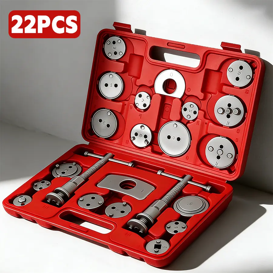 22pcs Heavy Duty Disc Brake Caliper Tool Set | Disc Brake Caliper Compressor Wind Back Tool Brake Spreading Tools