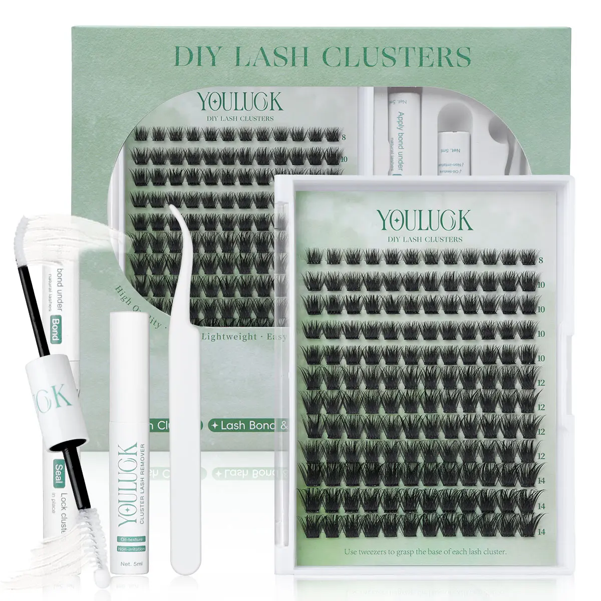 Short Enchantress Lashes Kit (White Glue)