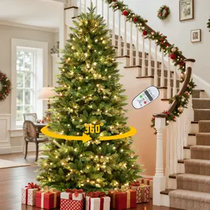 SHareconn Pre-Lit Blinking Christmas Tree 6FT with 12 Light Modes, Remote Control, PE+PVC Green Branch Tips, Foldable Stand, Xmas Decoration SHareconn Pre-Lit Blinking Christmas Tree 6FT with 12 Light Modes, Remote Control, PE+PVC Green Branch Tips, Foldable Stand, Xmas Decoration