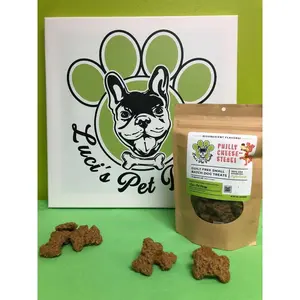 Philly Cheesesteak - All Natural "Steak & Cheese" Dog & Puppy Treats - Disobedient Biscuits 6 oz. Pouch
