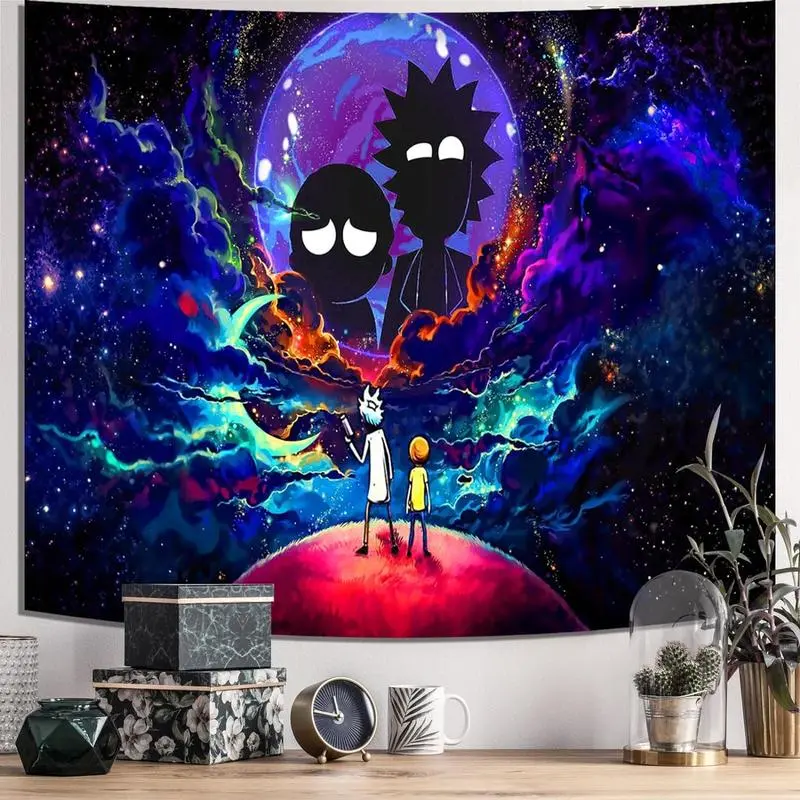 Eyesoul Space Wall Tapestry Hippie Anime Poster for Bedroom Aesthetics Funny Galaxy Star Room Decor Flag Wall Hanging for Teen Girls Men Dorm Living Room (51x60)