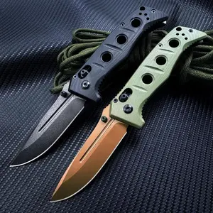Portable folding knife, suitable for camping, barbecue, fishing, hiking, pocket clip, safety lock, Valentine's Day, Christmas, Halloween gift for male friends.