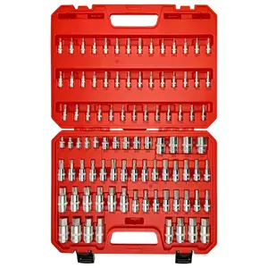 Springtok 92PCS 1/4” 3/8”and 1/2” Allen and Torx Bit Socket Set,Drive Torx/Tamper Proof Torx/Hex, S2 Steel &CR-V,SAE & Metric