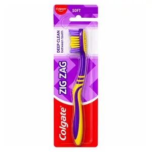Colgate Zig Zag Deep Clean Soft Bristles Manual Toothbrush Easy Grip Handle