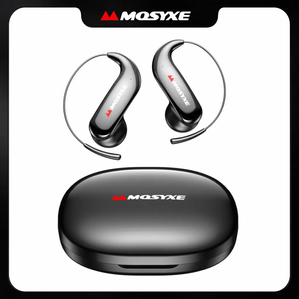 MOSYXE YYK-Q20 Wireless Bluetooth 6.1 Earbuds with 0-Gravity Ear-Hook Design, 0.14oz Ultra-Light, HiFi Stereo Sound, Clear Calls, Long Battery Life, IPX5 Sweatproof, Low Latency Gaming, Ideal for Running, Gym, Electronic Gifts for Men Women