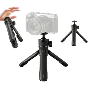 -Click Mini Desktop Tripod for Camera, Phone & Action Cam, Adjustable Foldable Stand for Streaming, Zoom Meetings, Vlog Recording & Content Creation