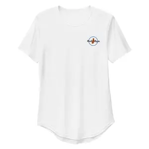 Custom Embroidered Curved Hem T-Shirt
