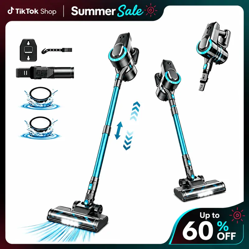 VEVOR Cordless Stick Water Transfer Pump – 528 GPH, 26-Ft Lift, Compatible With Dewalt 20V Battery, For Pool, Garden, Pond
