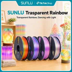 SUNLU PLA Transparent Rainbow Series | 3D Printing Filament 1.75mm | Smooth Color Transition, Low Warping & Shrinkage | Perfect for Beginners & Advanced Users tiktokshopspringglowup7754