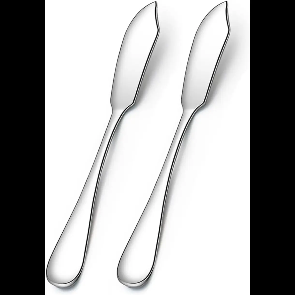 Set of 2 Stainless Steel Butter Knives, Cheese Knives, Butter Spreader for Kitchen Restaurant Party.