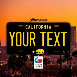 California Bear 12x6 Custom License Plate - High Quality Aluminum, UV Resistant, Custom Plate with Custom Text Options Mother's Day Gift summervibes