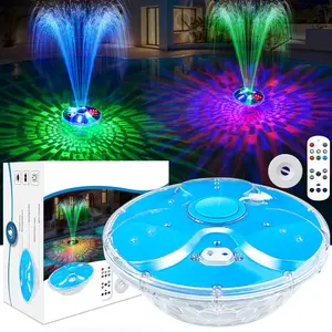 ProSplash Upgraded Pool Fountain with Remote,2026 Floating Pool Fountain with Lights,Above Ground Pool Water Fountains Pump with Anchor,Swimming Pool Fountains for Inground Pool-1PC(Blue)