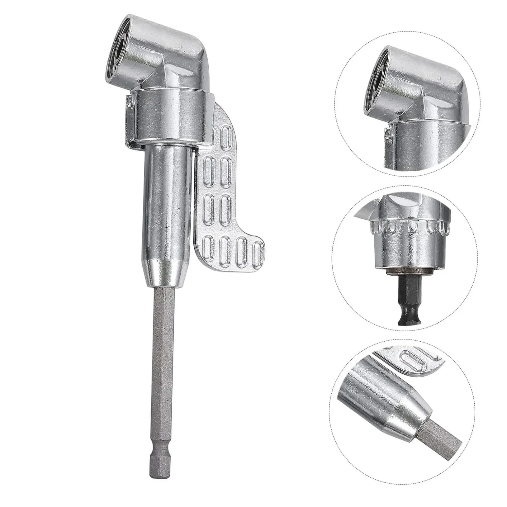 Spring Home Repair Corner Angled Screwdriver Drill Adapter Screwdriver Batch Wrench Driver Bending Batch Hand Repair Tools Drill Extension Screwdriver Connector(Free gift: 40 Phillips self-tapping screws for wardrobe glass shelves with rubber sleeves)