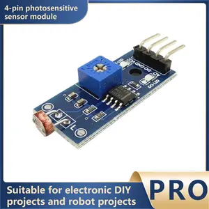 4-Pin Photoresistor Sensor Module, Light Detection, Photocell Module, Light Sensor for DIY Electronics, Robot DIY Projects