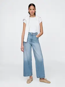 Gap Women's Curvy High Stride Wide-Leg Ankle Jeans