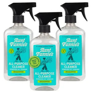 Aunt Fannie's All Purpose Household Cleaner, Multi-surface Spray Cleaner, Powered by Vinegar for Kitchen, Bath, Windows and Countertops, Eucalyptus Scent (Pack of 3)