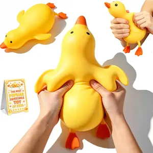 13inch Duck slow-rebound stress relief ball, realistic and moldable soft toy, used to relieve anxiety and stress, adult party gift