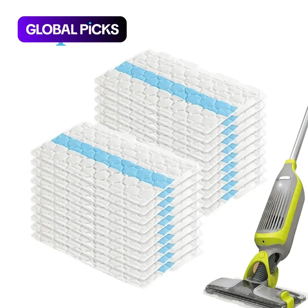 20-Piece Disposable Hard-Floor Vacuum Dust Mop Replacement Pads, Mop Refills, Compatible with Shark VacMop Pro VM252/VM250/VM200 Models, Single-Use Cleaning Mats, Flat Mop Pads #GLOBAL PICKS